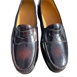 Cole Haan Black with Red spots Leather Loafers Mens Size 10.5 D Narrow